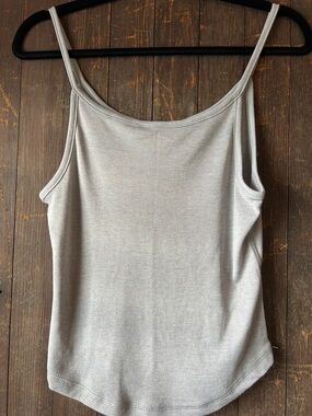 Free people  Light Gray Spaghetti-Strap Tank Top